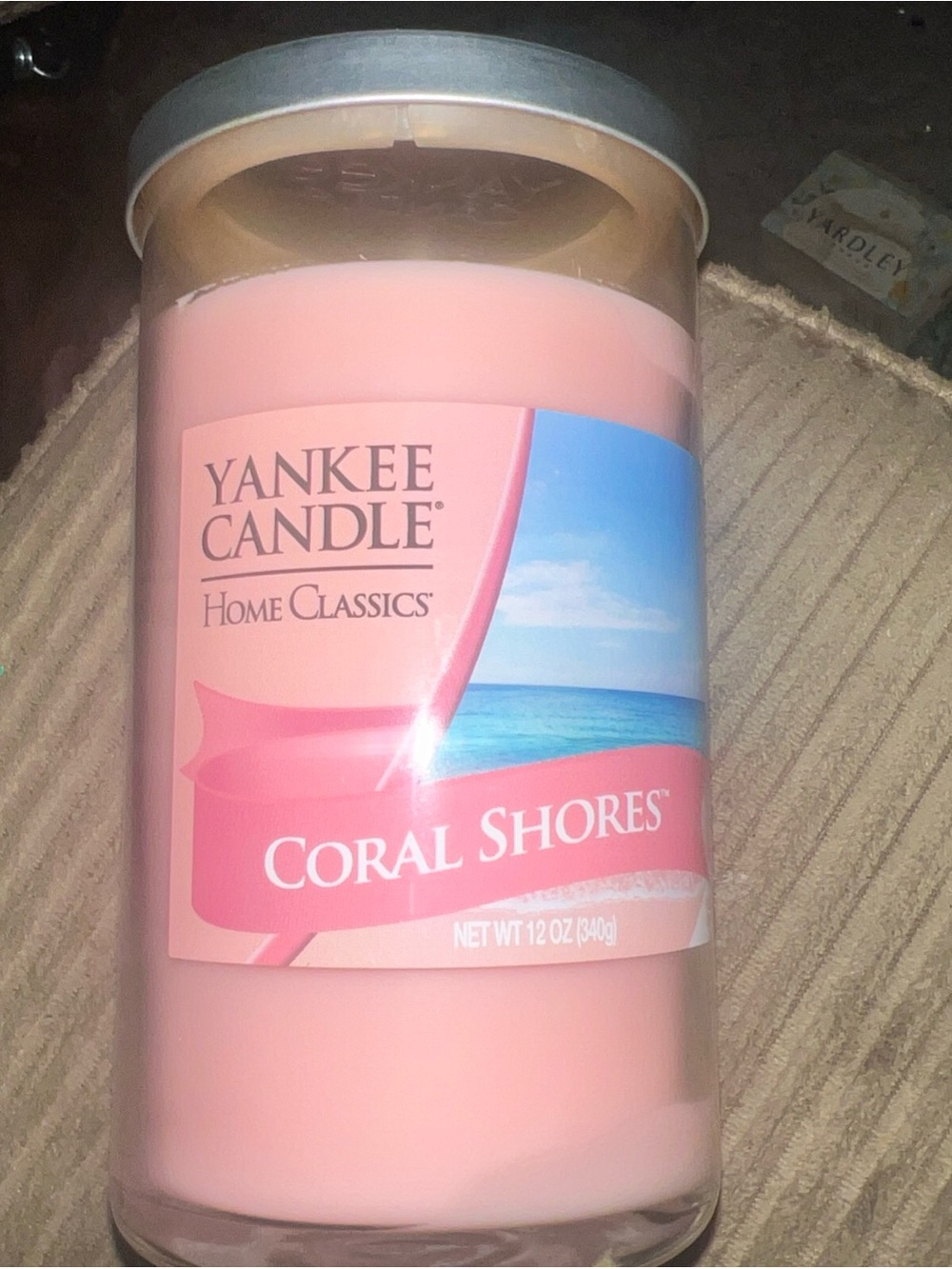 Yankee Candle Jar Candle Original Pink Sands 12oz Tall Tumbler Summer Fragrance